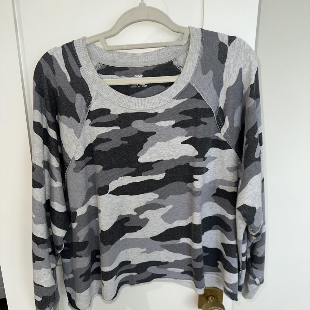 Aerie Gray Camo Sweatshirt